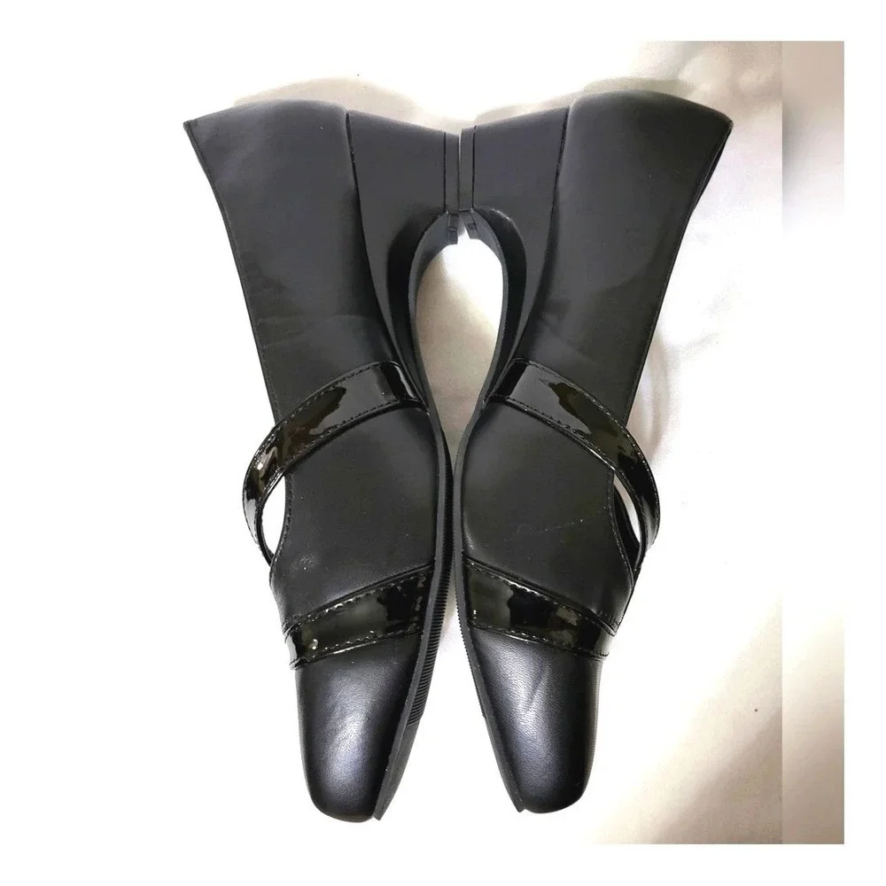 Beacon Comfort-Well Womens Black Elsa Low Block Heel Retro Career Shoes 10M NWOB